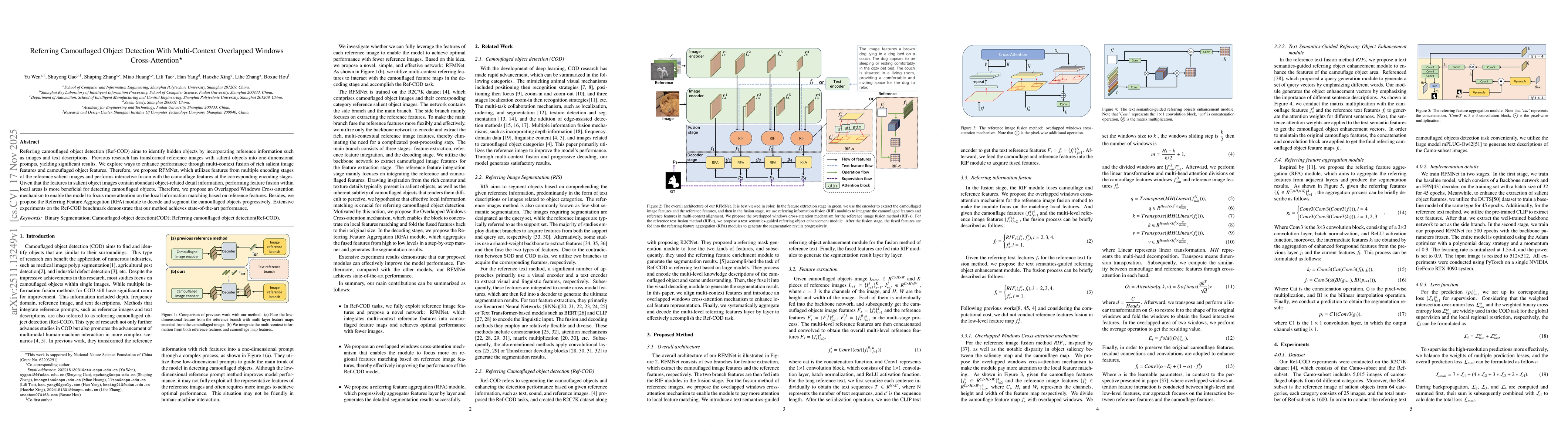 Thumbnail for Referring Camouflaged Object Detection With Multi-Context Overlapped Windows Cross-Attention