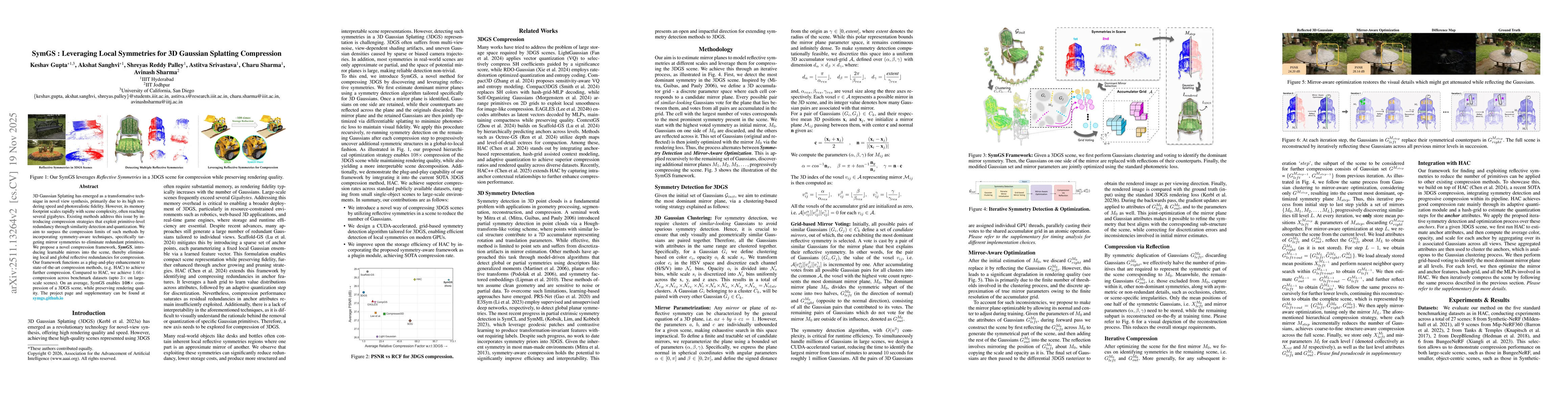 Thumbnail for SymGS : Leveraging Local Symmetries for 3D Gaussian Splatting Compression