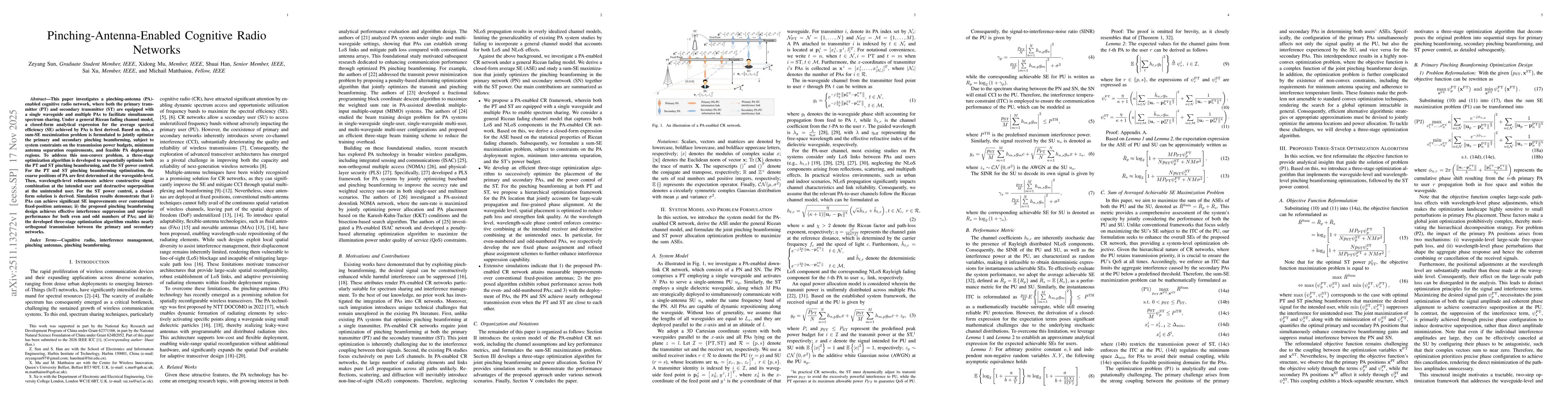 Thumbnail for Pinching-Antenna-Enabled Cognitive Radio Networks