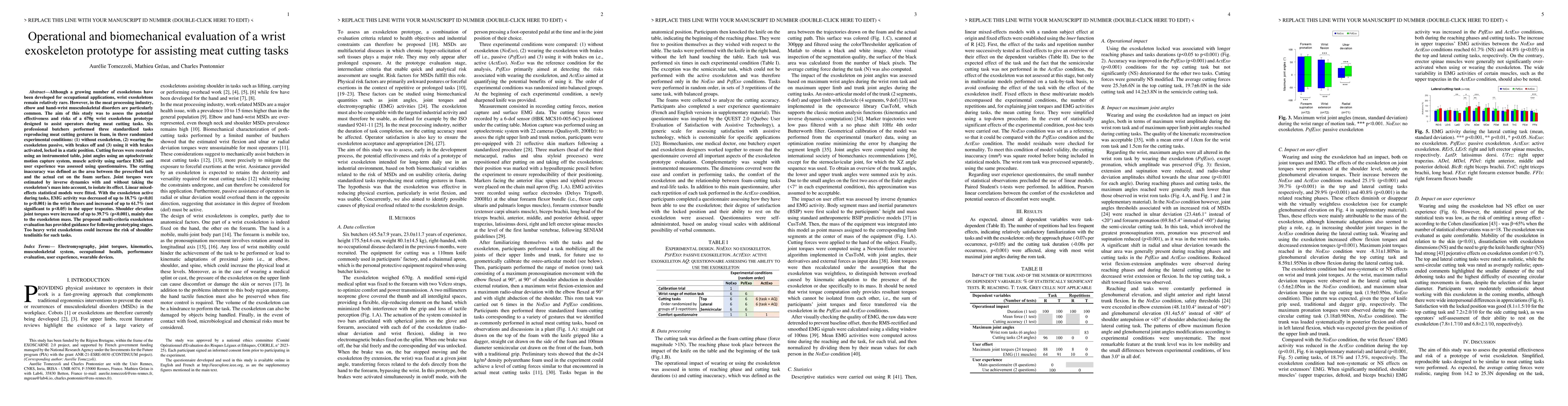 Thumbnail for Operational and biomechanical evaluation of a wrist exoskeleton prototype for assisting meat cutting tasks