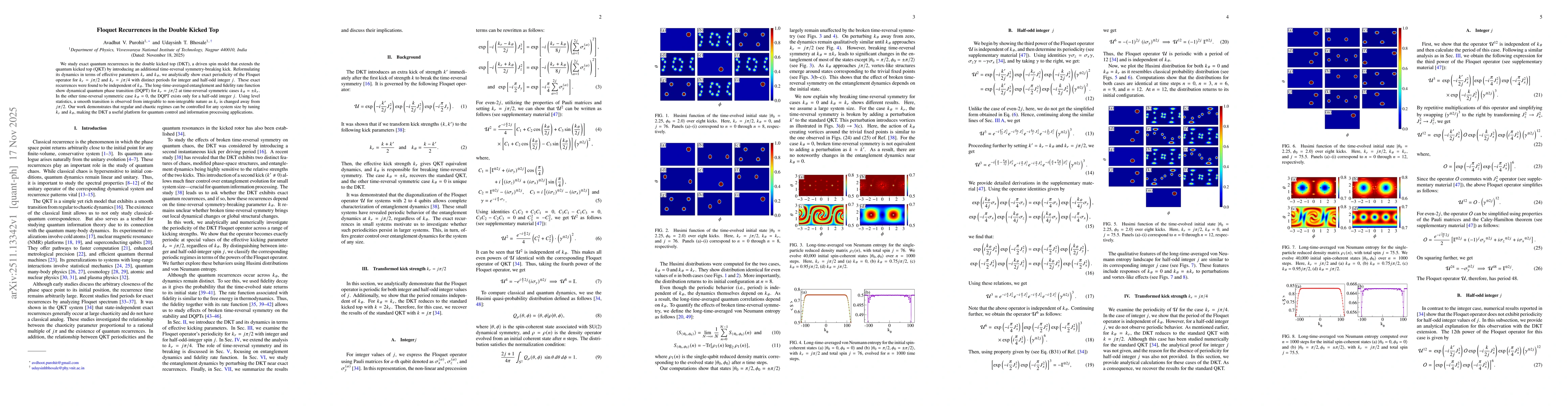 Thumbnail for Floquet Recurrences in the Double Kicked Top