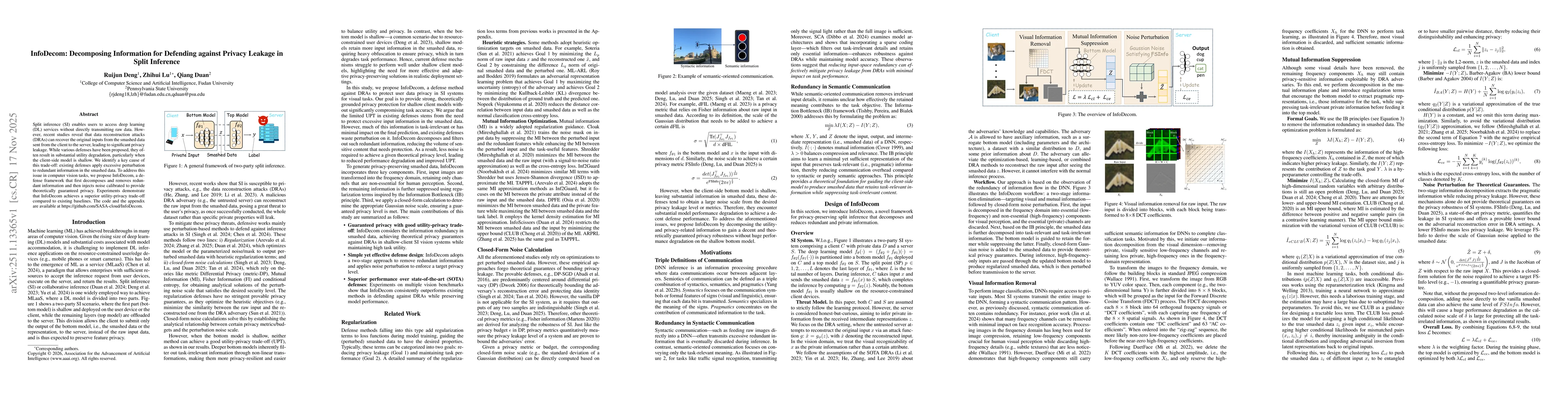 Thumbnail for InfoDecom: Decomposing Information for Defending against Privacy Leakage in Split Inference