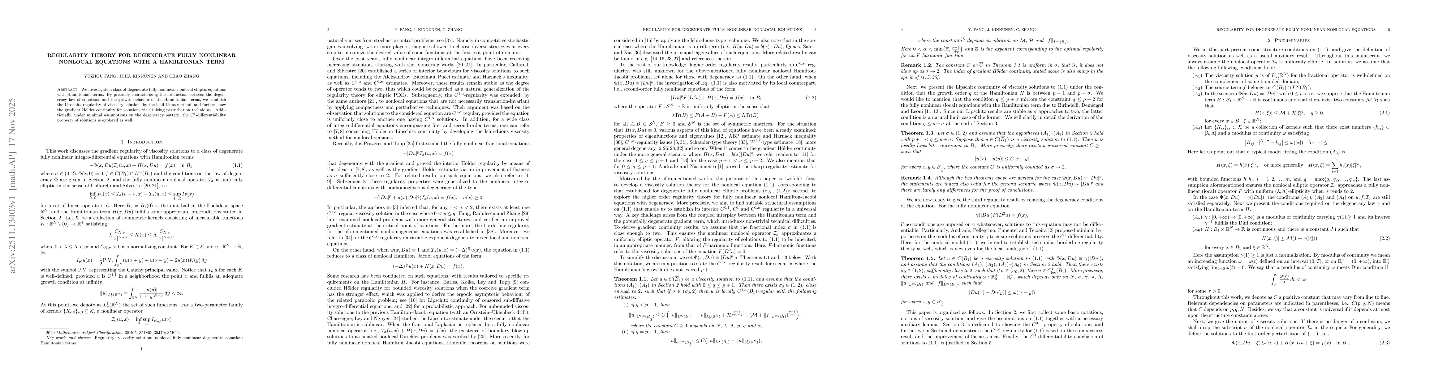 Thumbnail for Regularity theory for degenerate fully nonlinear nonlocal equations with a Hamiltonian term