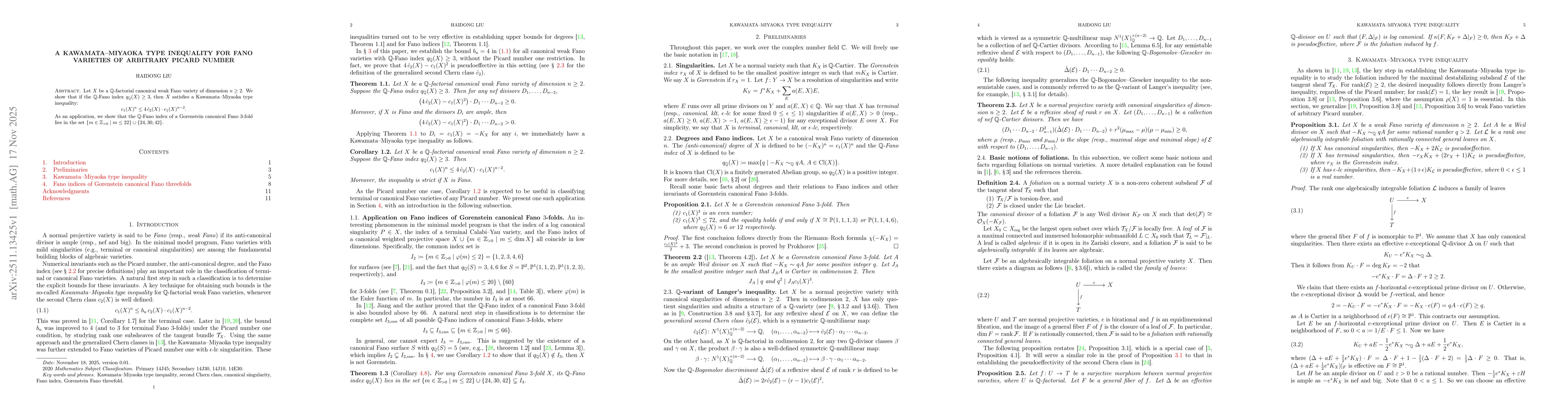 Thumbnail for A Kawamata--Miyaoka type inequality for Fano varieties of arbitrary Picard number