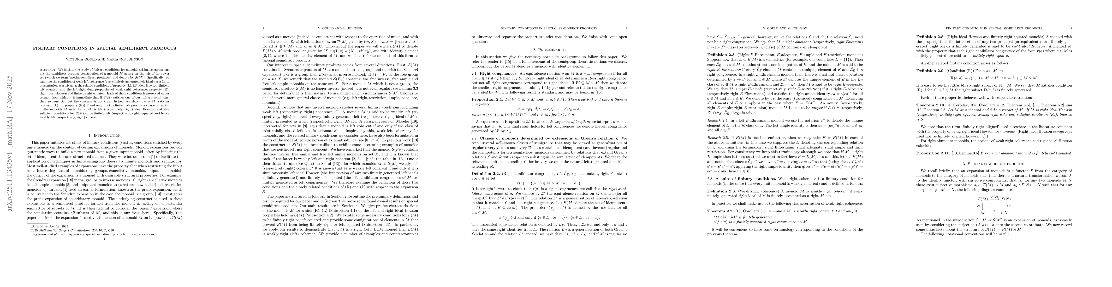 Thumbnail for Finitary conditions in special semidirect products
