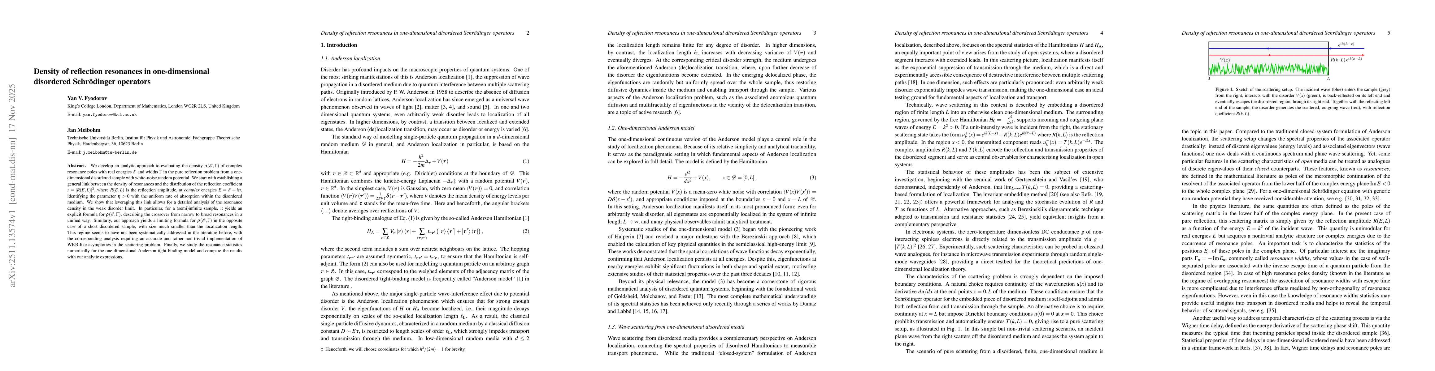 Thumbnail for Density of reflection resonances in one-dimensional disordered Schrödinger operators