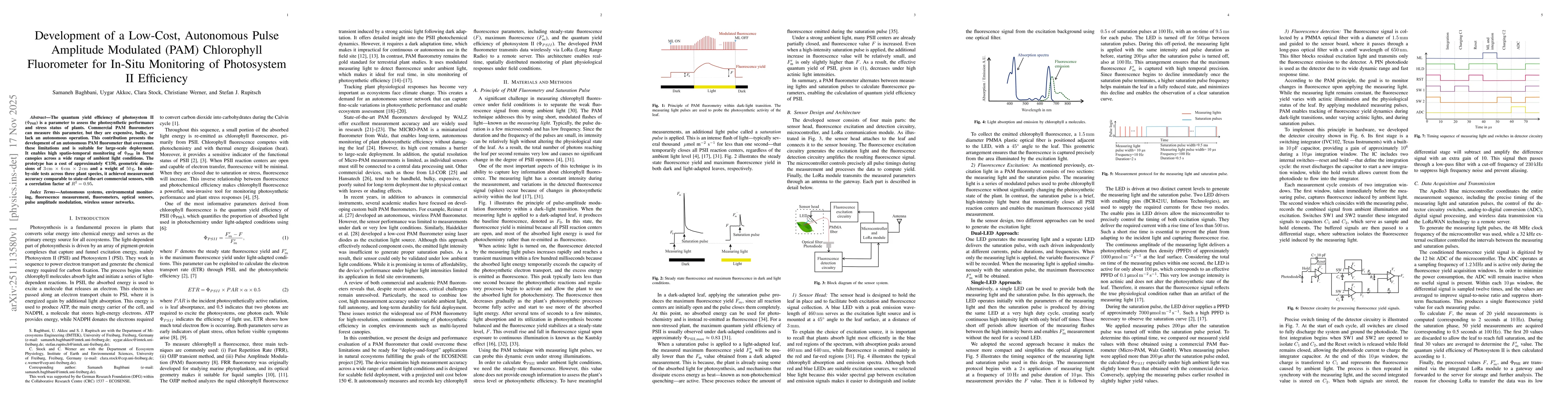 Thumbnail for Development of a Low-Cost, Autonomous Pulse Amplitude Modulated (PAM) Chlorophyll Fluorometer for In-Situ Monitoring of Photosystem II Efficiency