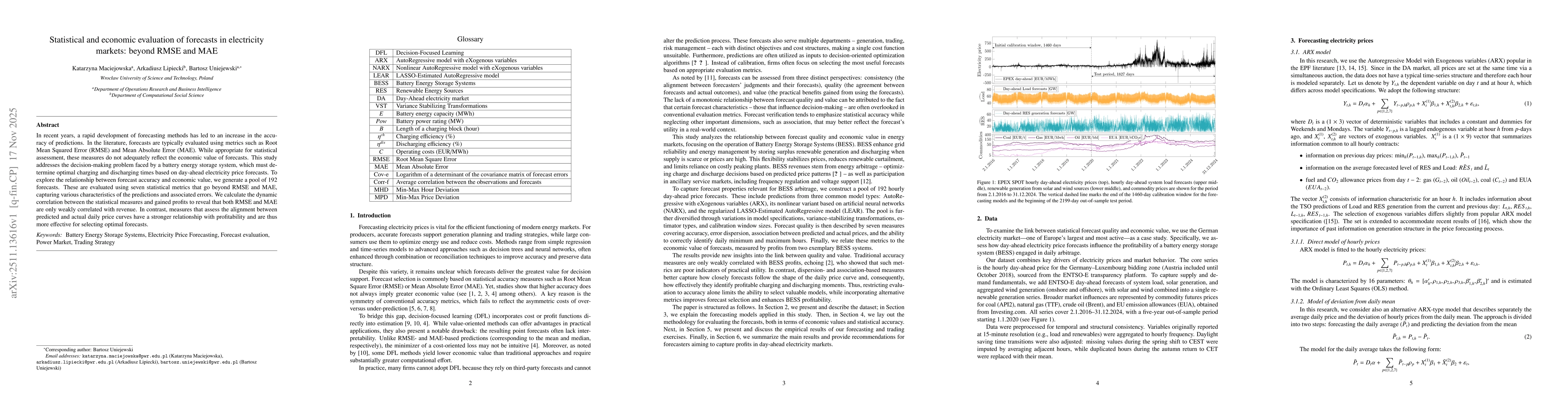 Thumbnail for Statistical and economic evaluation of forecasts in electricity markets: beyond RMSE and MAE