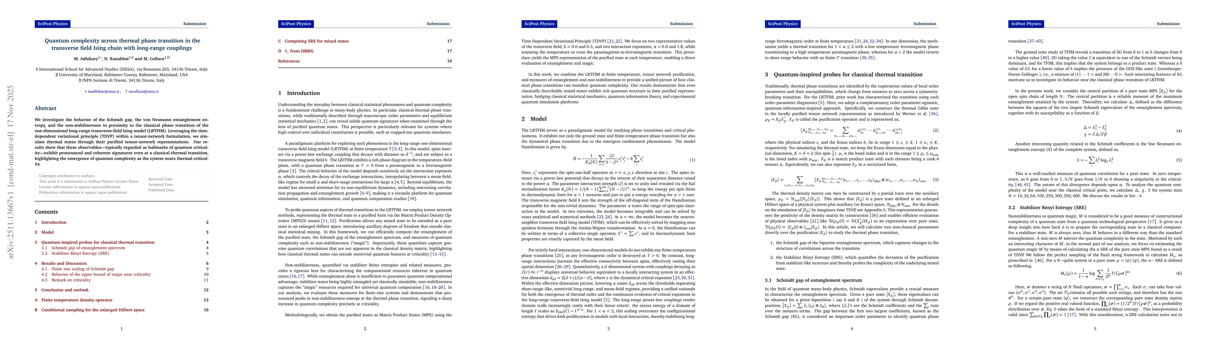 Thumbnail for Quantum complexity across thermal phase transition in the transverse field Ising chain with long-range couplings