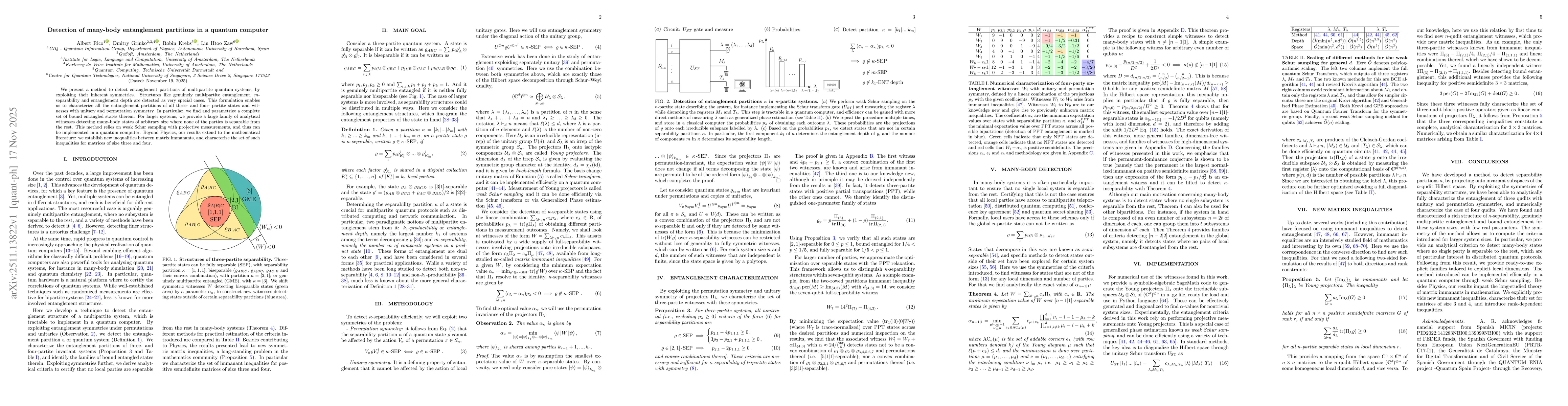 Thumbnail for Detection of many-body entanglement partitions in a quantum computer
