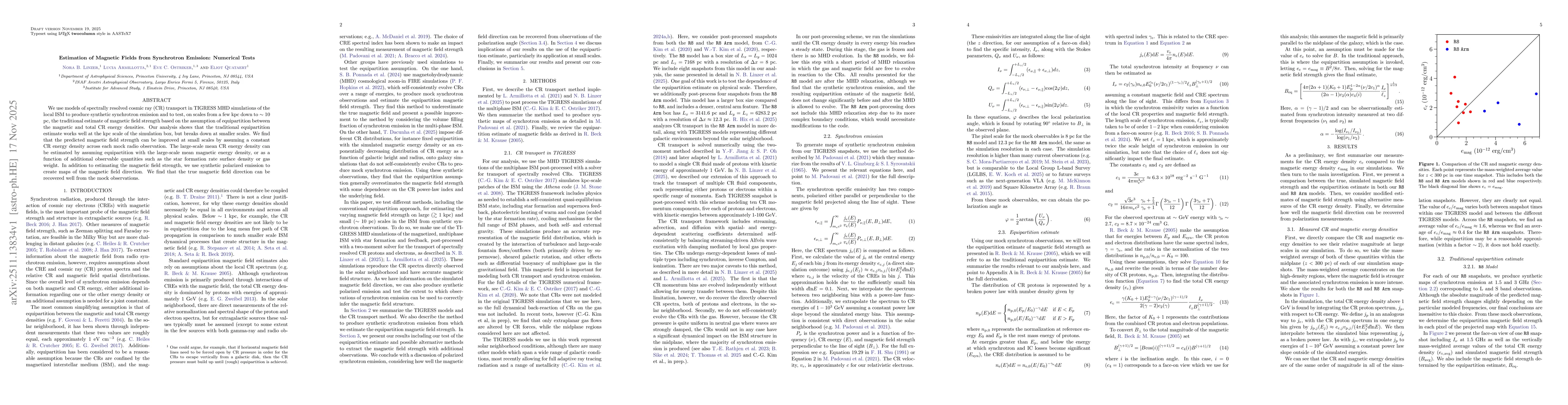 Thumbnail for Estimation of Magnetic Fields from Synchrotron Emission: Numerical Tests