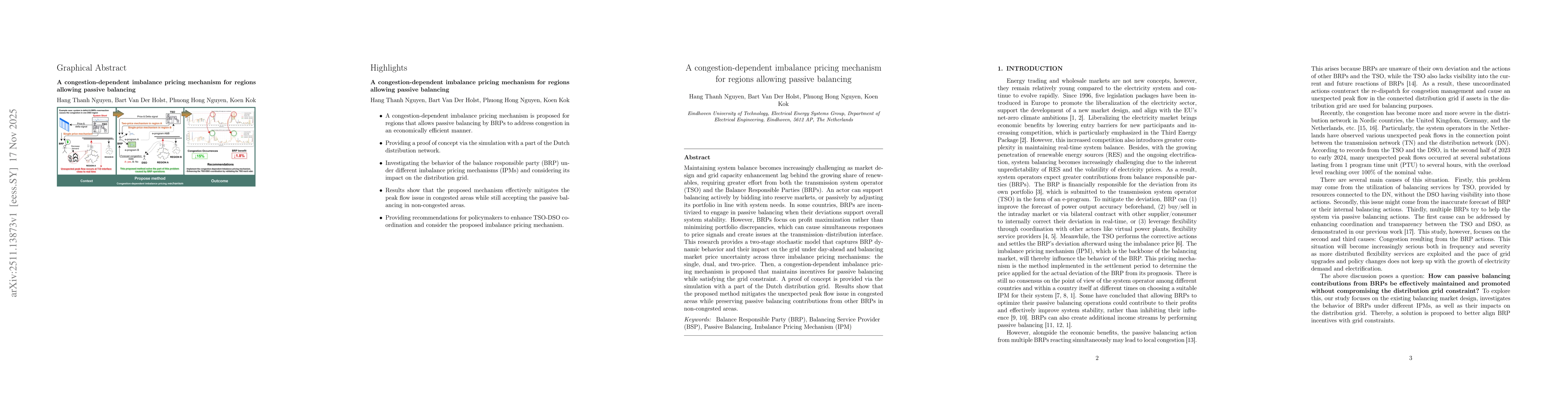 Thumbnail for A congestion-dependent imbalance pricing mechanism for regions allowing passive balancing