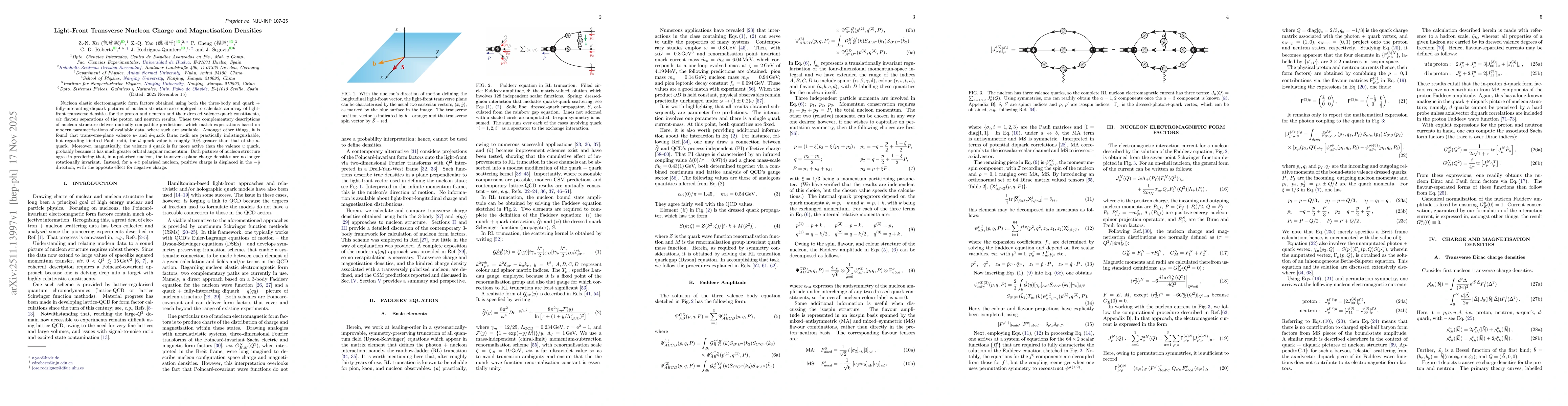 Thumbnail for Light-Front Transverse Nucleon Charge and Magnetisation Densities