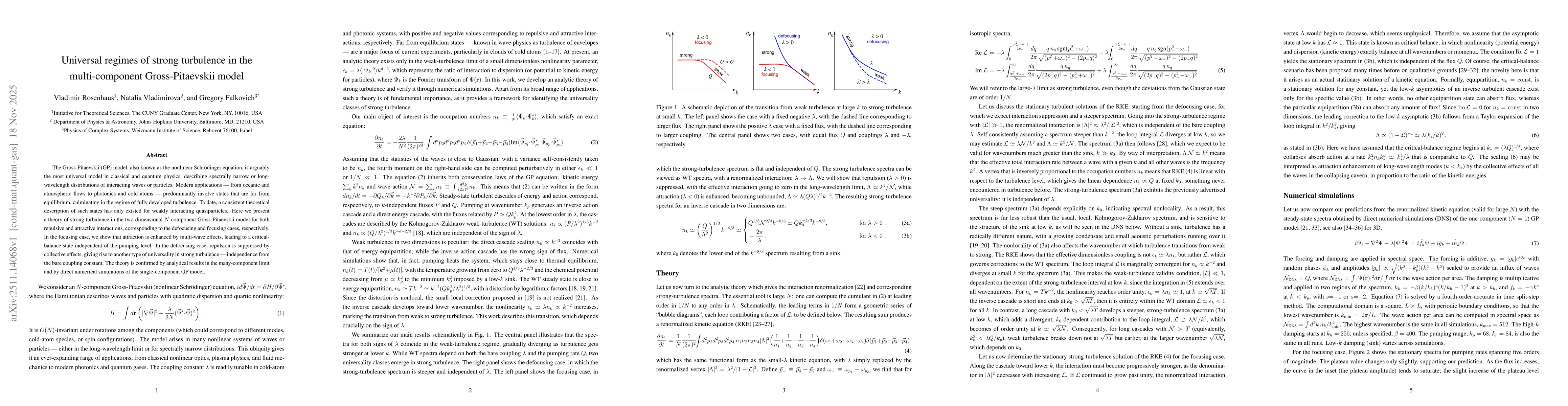 Thumbnail for Universal regimes of strong turbulence in the multi-component Gross-Pitaevskii model