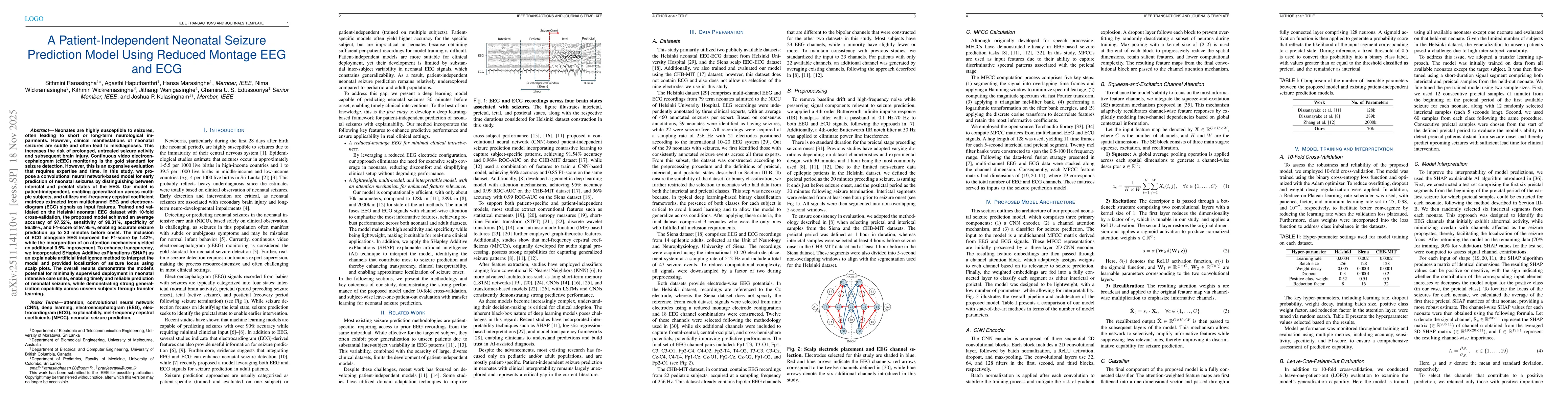 Thumbnail for A Patient-Independent Neonatal Seizure Prediction Model Using Reduced Montage EEG and ECG