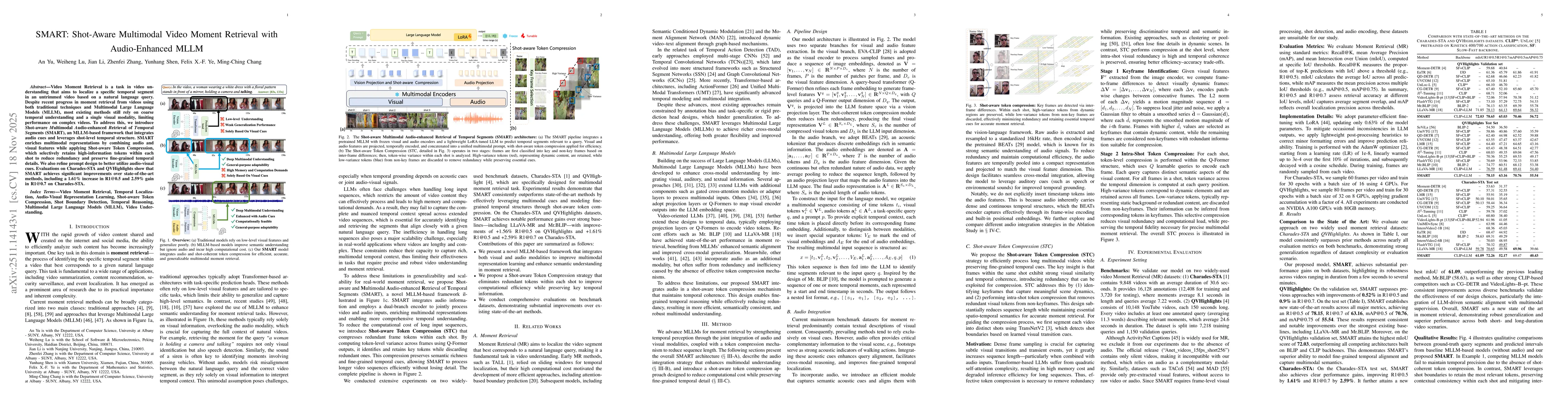 Thumbnail for SMART: Shot-Aware Multimodal Video Moment Retrieval with Audio-Enhanced MLLM