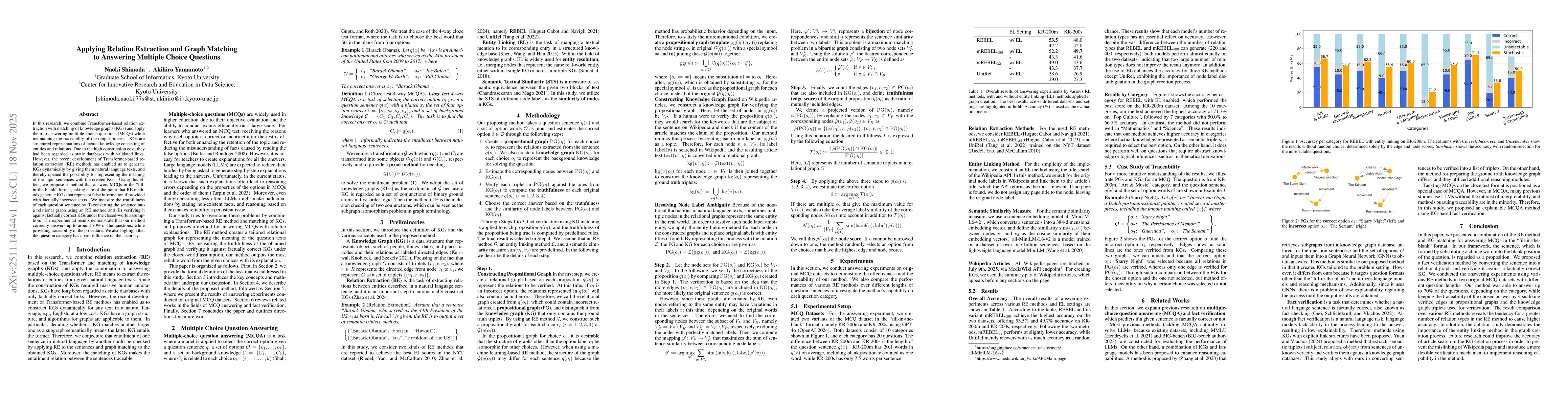 Thumbnail for Applying Relation Extraction and Graph Matching to Answering Multiple Choice Questions