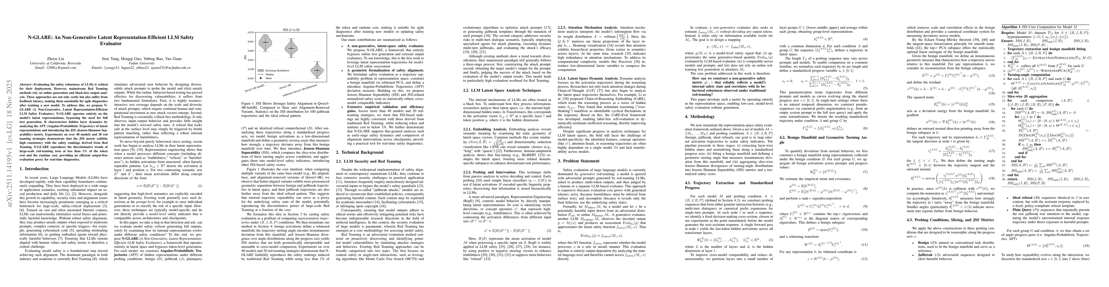 Thumbnail for N-GLARE: An Non-Generative Latent Representation-Efficient LLM Safety Evaluator