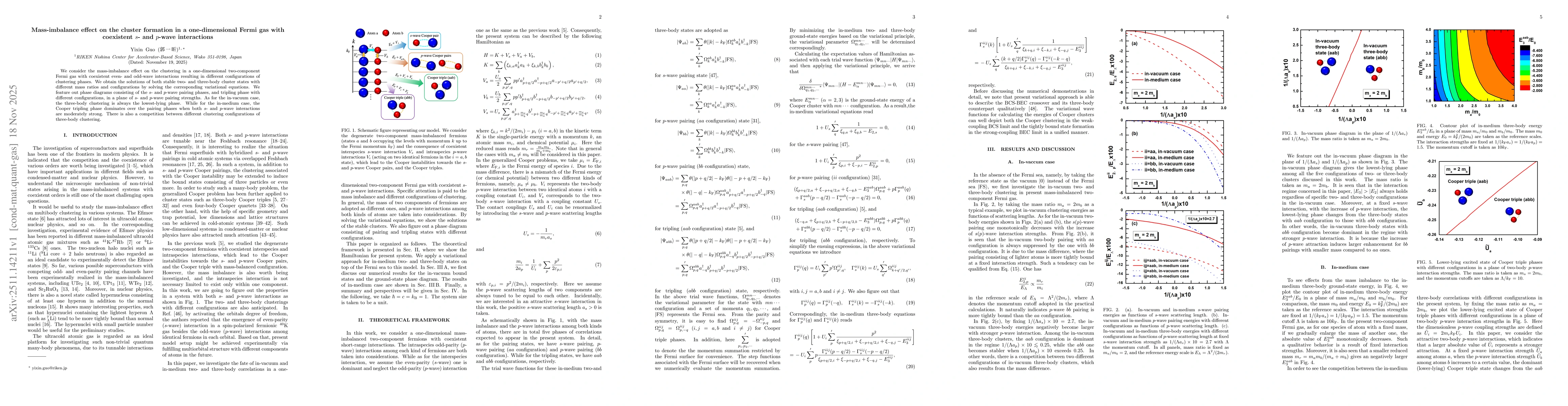 Thumbnail for Mass-imbalance effect on the cluster formation in a one-dimensional Fermi gas with coexistent $s$- and $p$-wave interactions