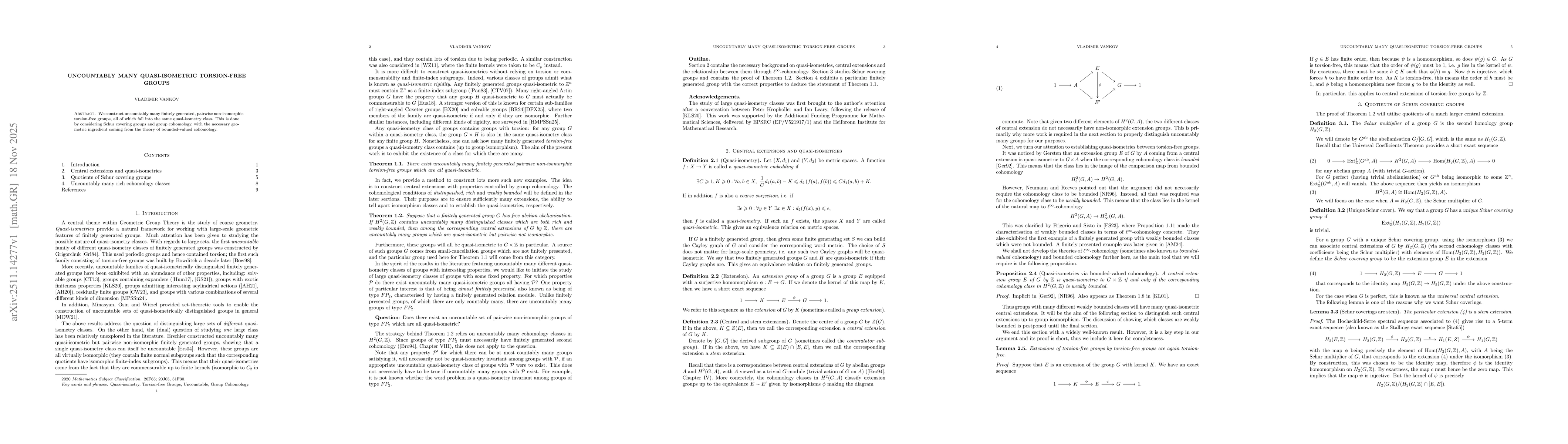 Thumbnail for Uncountably many quasi-isometric torsion-free groups