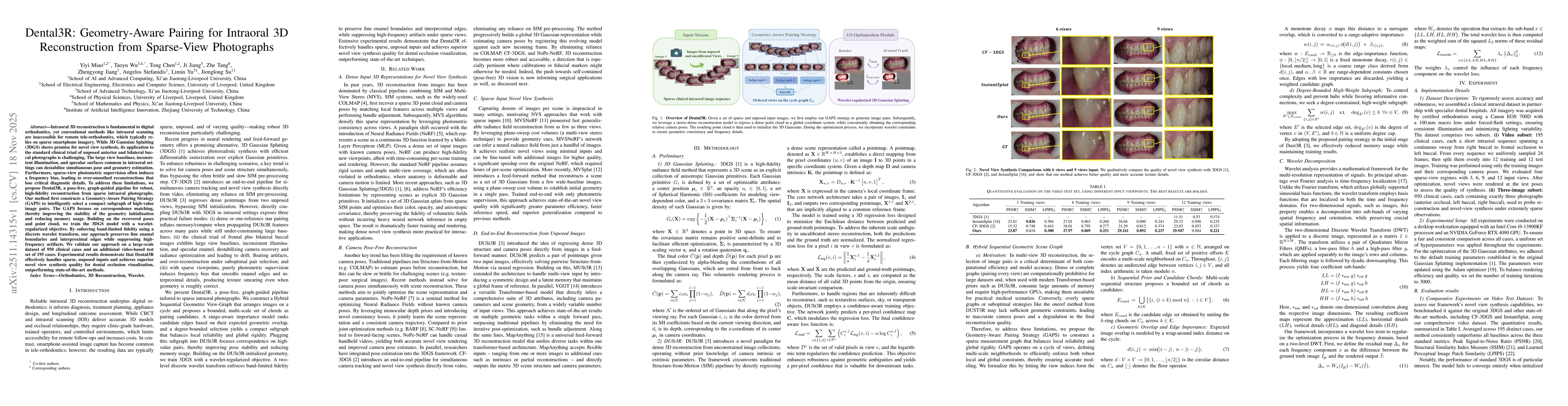 Thumbnail for Dental3R: Geometry-Aware Pairing for Intraoral 3D Reconstruction from Sparse-View Photographs