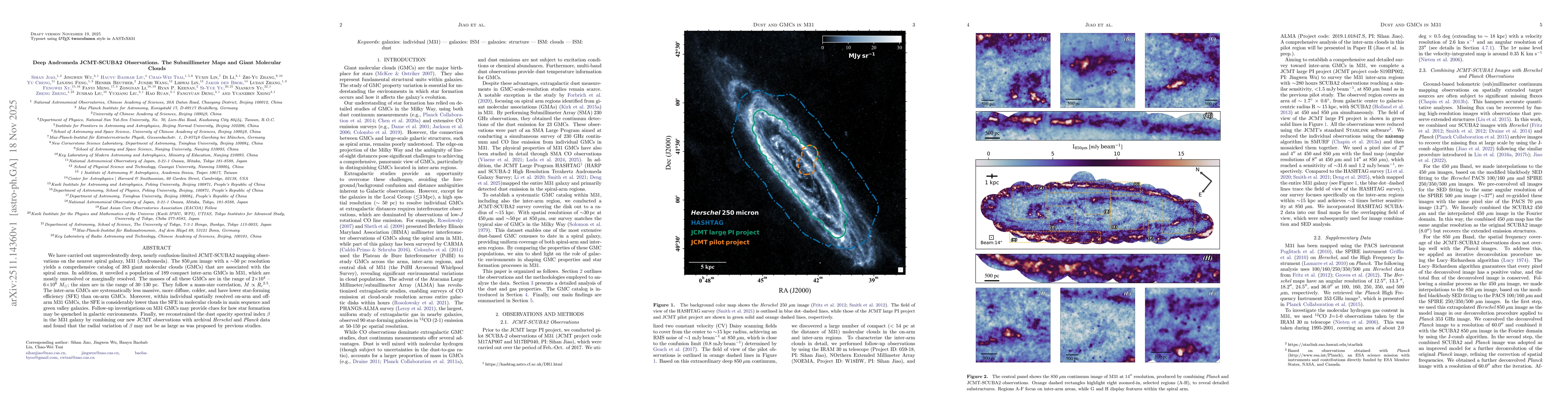 Thumbnail for Deep Andromeda JCMT-SCUBA2 Observations. The Submillimeter Maps and Giant Molecular Clouds