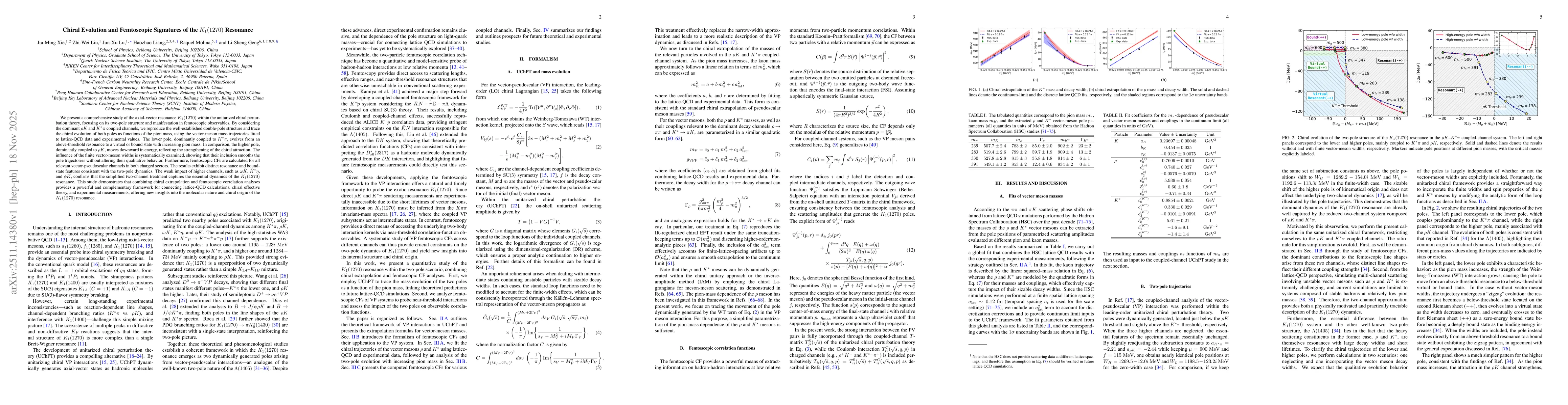 Thumbnail for Chiral Evolution and Femtoscopic Signatures of the $K_1(1270)$ Resonance