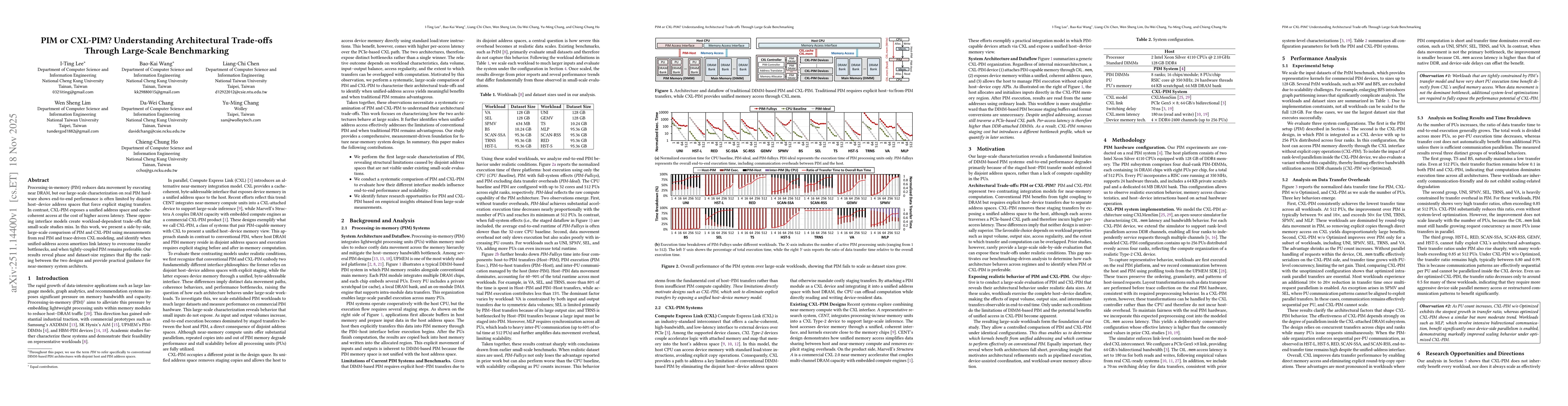 Thumbnail for PIM or CXL-PIM? Understanding Architectural Trade-offs Through Large-Scale Benchmarking