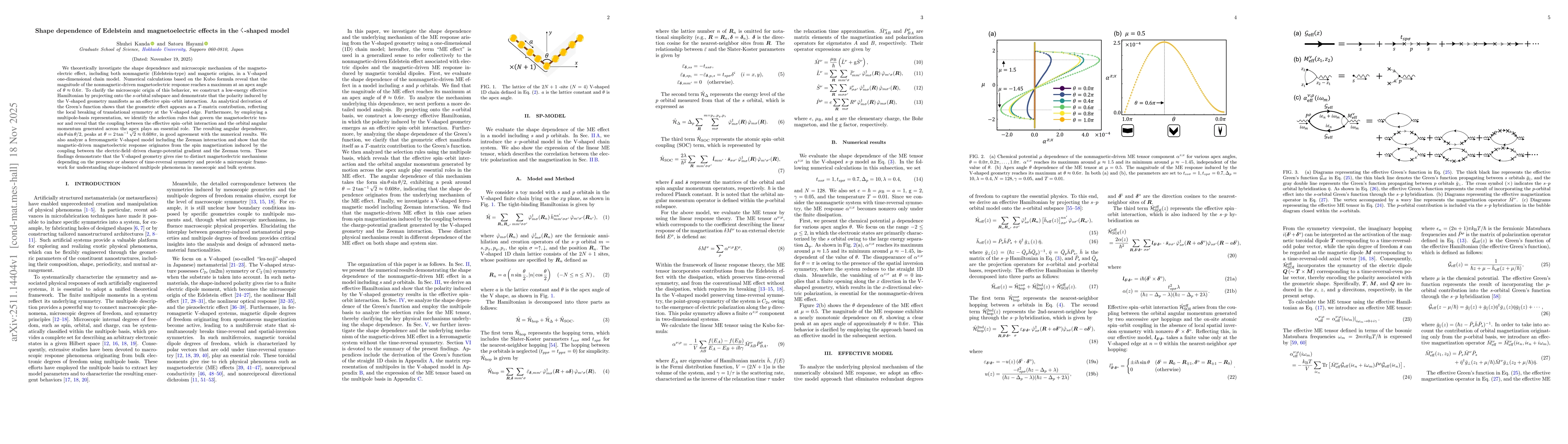 Thumbnail for Shape dependence of Edelstein and magnetoelectric effects in the V-shaped model