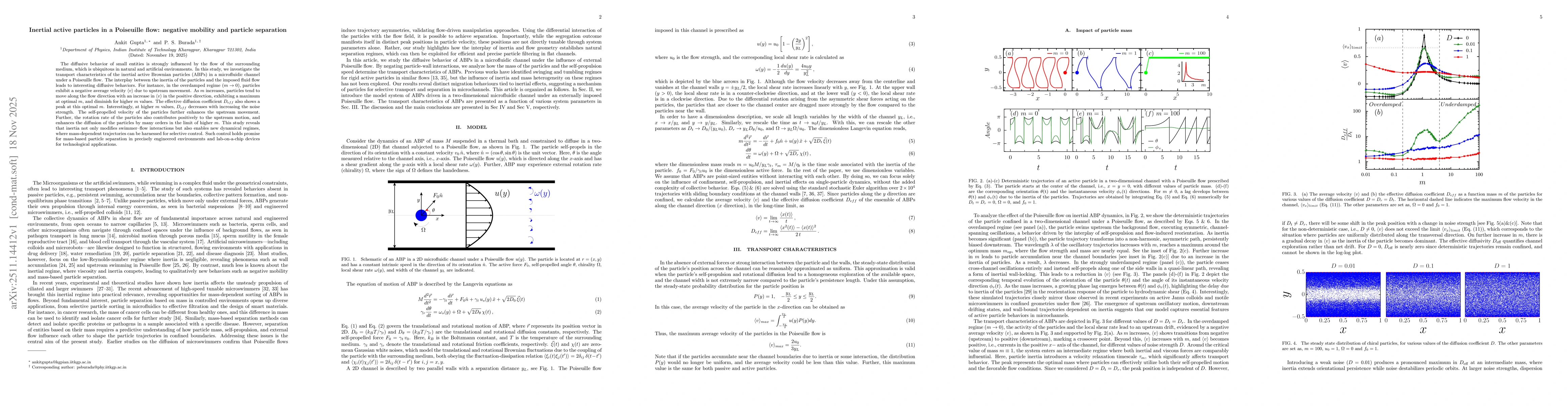 Thumbnail for Inertial active particles in a Poiseuille flow: negative mobility and particle separation