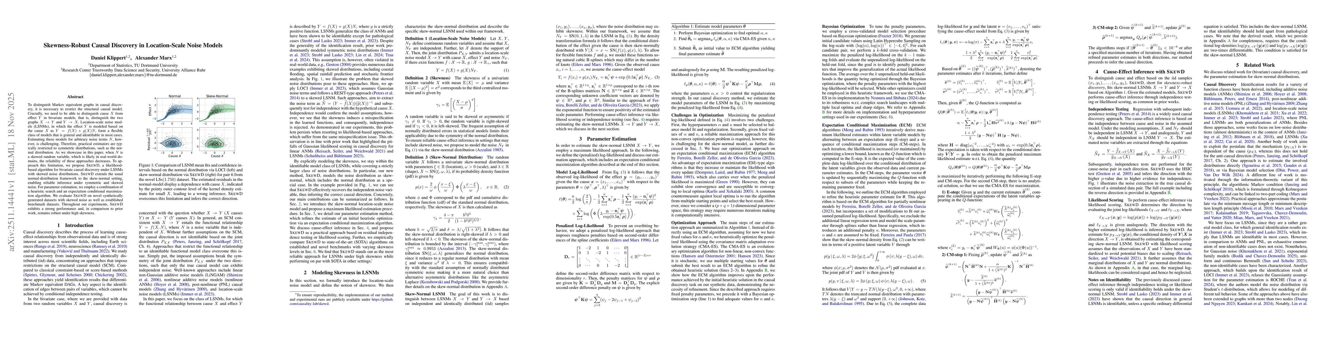 Thumbnail for Skewness-Robust Causal Discovery in Location-Scale Noise Models