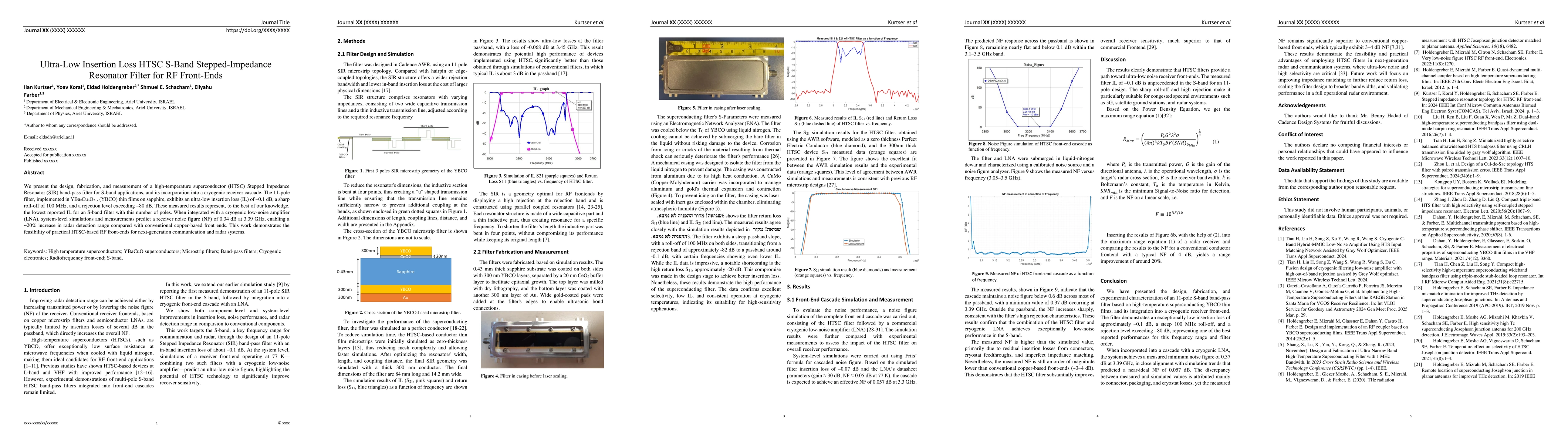 Thumbnail for Ultra-Low Insertion Loss Stepped Impedance Resonator Topology for HTSC RF Front-End
