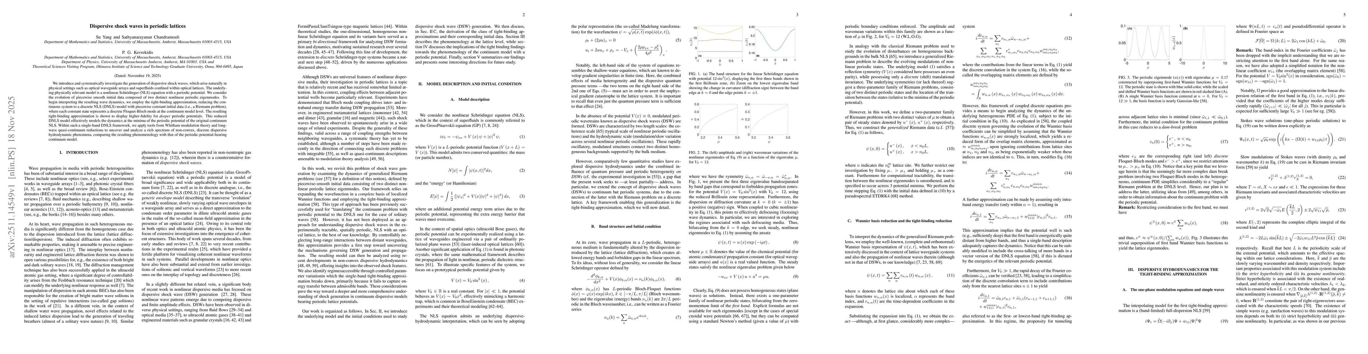 Thumbnail for Dispersive shock waves in periodic lattices