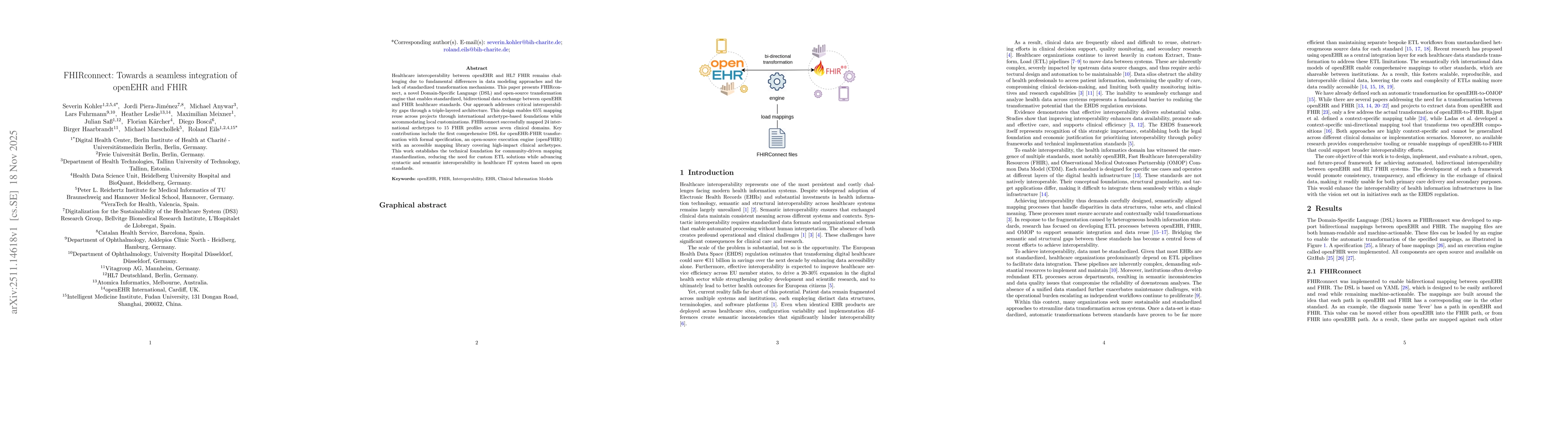 Thumbnail for FHIRconnect: Towards a seamless integration of openEHR and FHIR