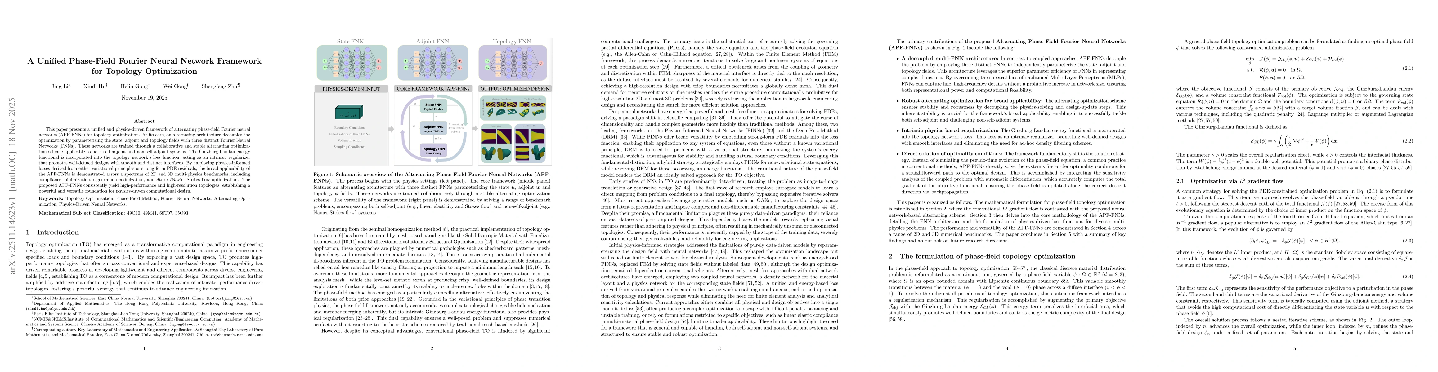 Thumbnail for A Unified Phase-Field Fourier Neural Network Framework for Topology Optimization