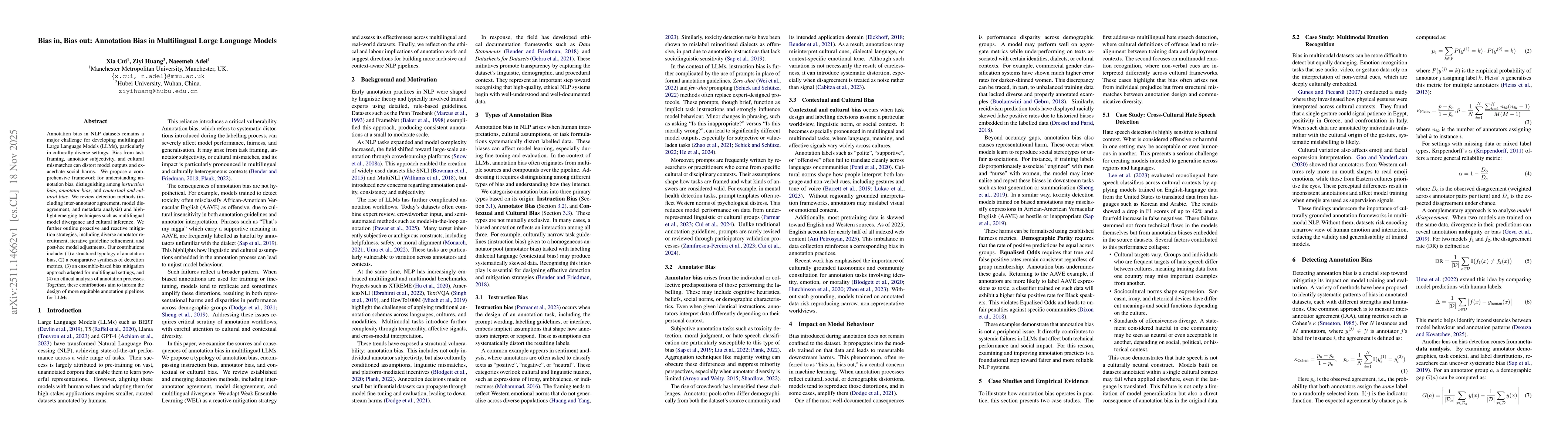 Thumbnail for Bias in, Bias out: Annotation Bias in Multilingual Large Language Models