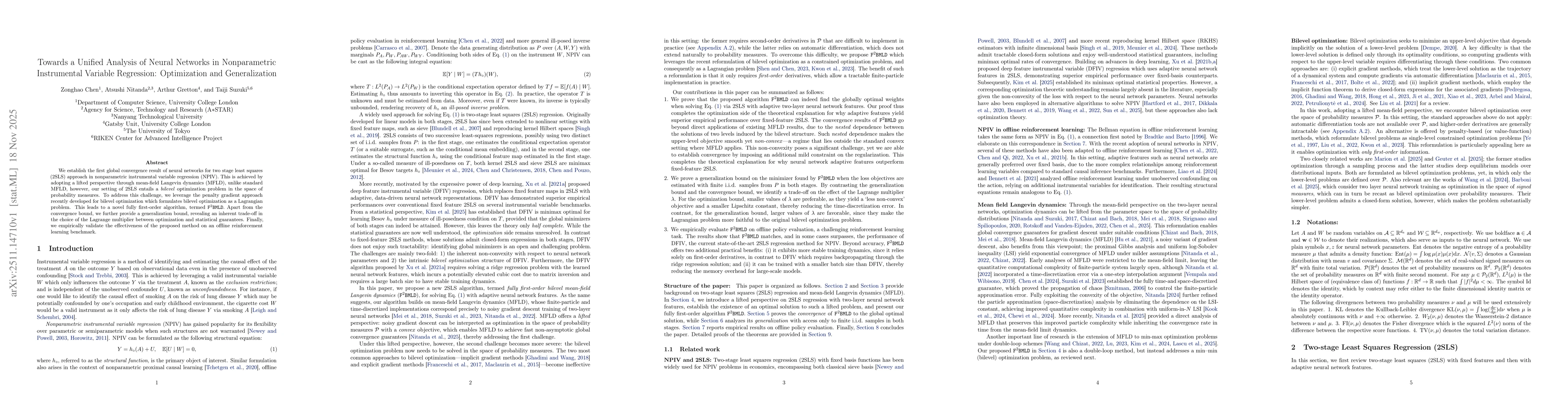 Thumbnail for Towards a Unified Analysis of Neural Networks in Nonparametric Instrumental Variable Regression: Optimization and Generalization