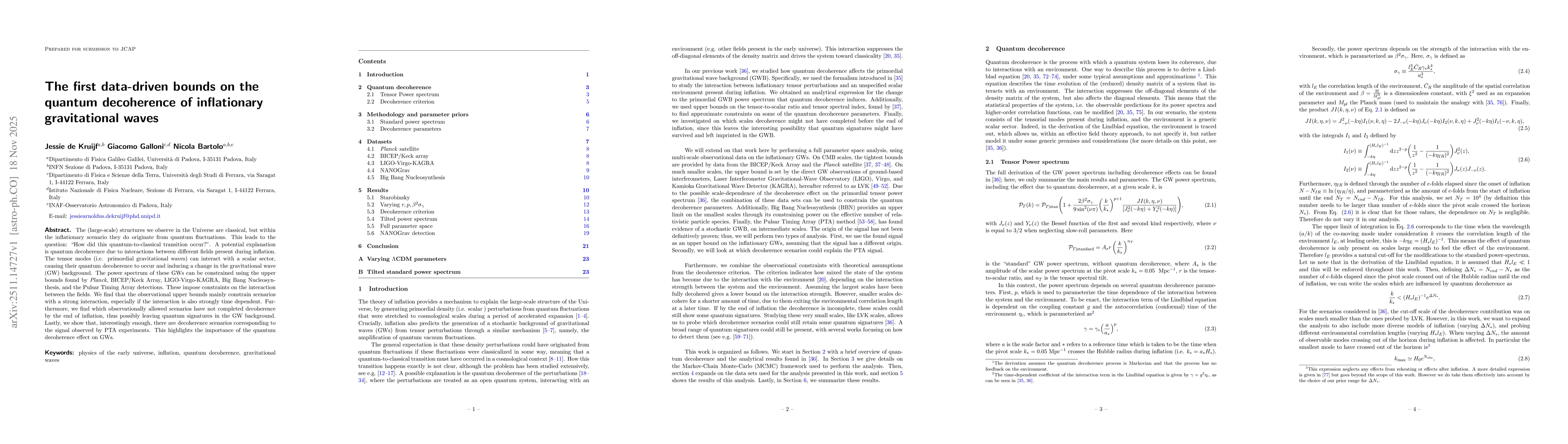 Thumbnail for The first data-driven bounds on the quantum decoherence of inflationary gravitational waves