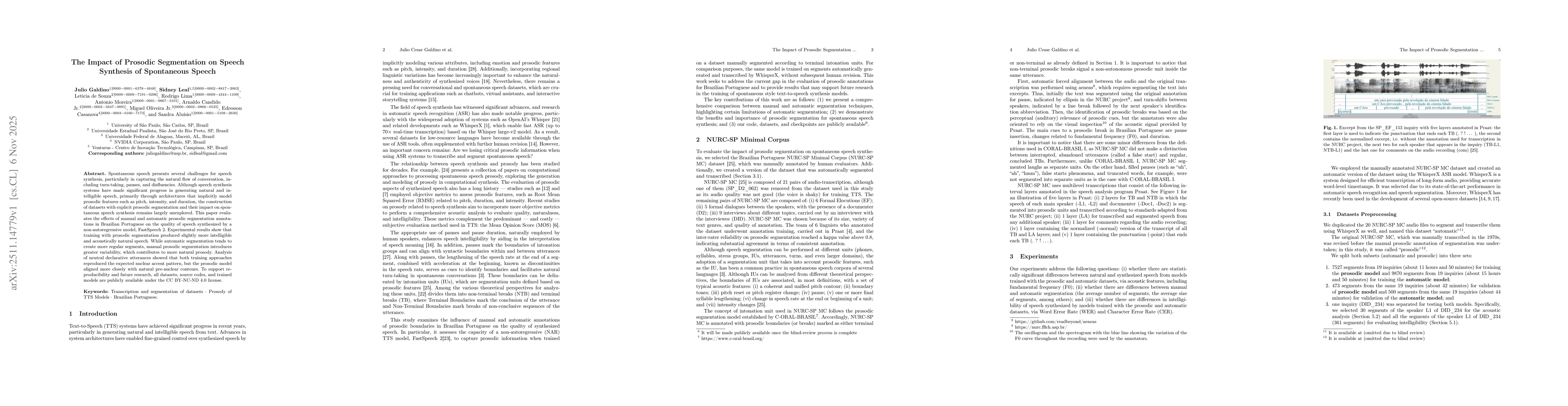 Thumbnail for The Impact of Prosodic Segmentation on Speech Synthesis of Spontaneous Speech