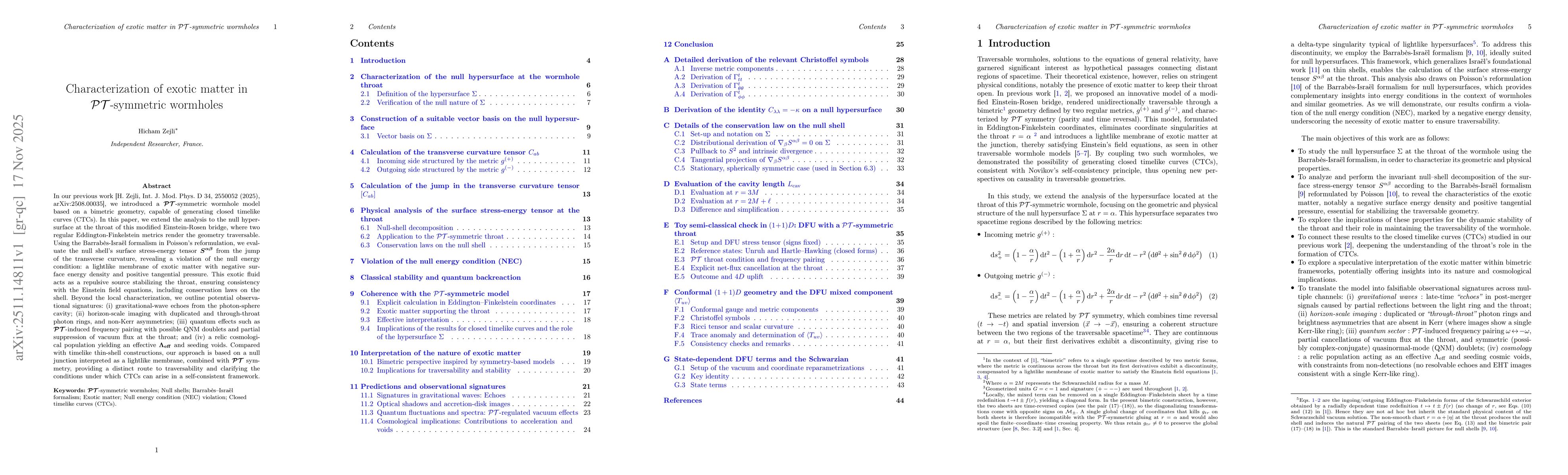 Thumbnail for Characterization of exotic matter in PT-symmetric wormholes