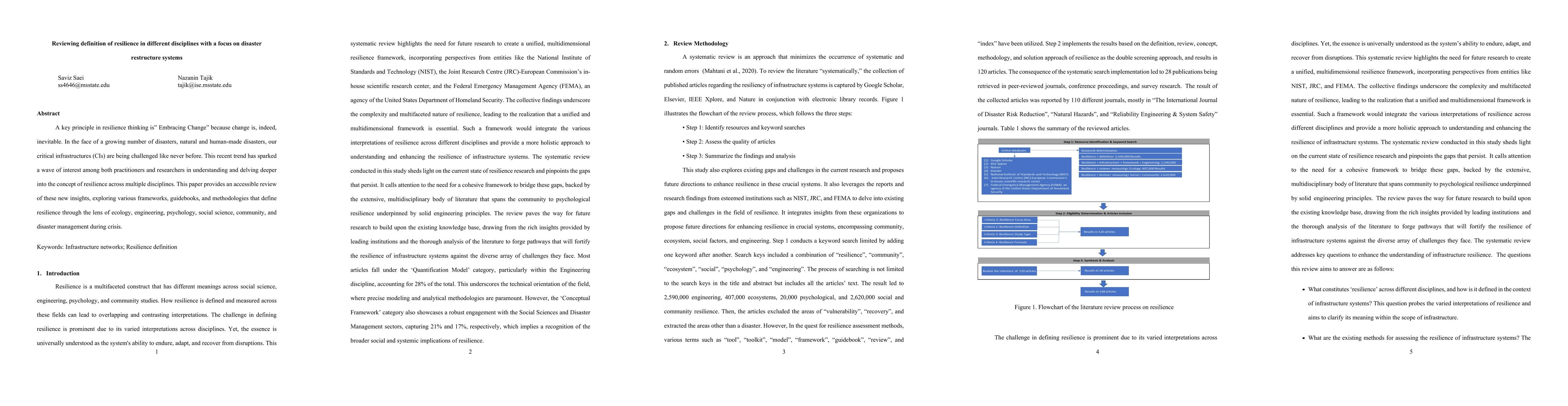Thumbnail for Reviewing definition of resilience in different disciplines with a focus on disaster restructure systems