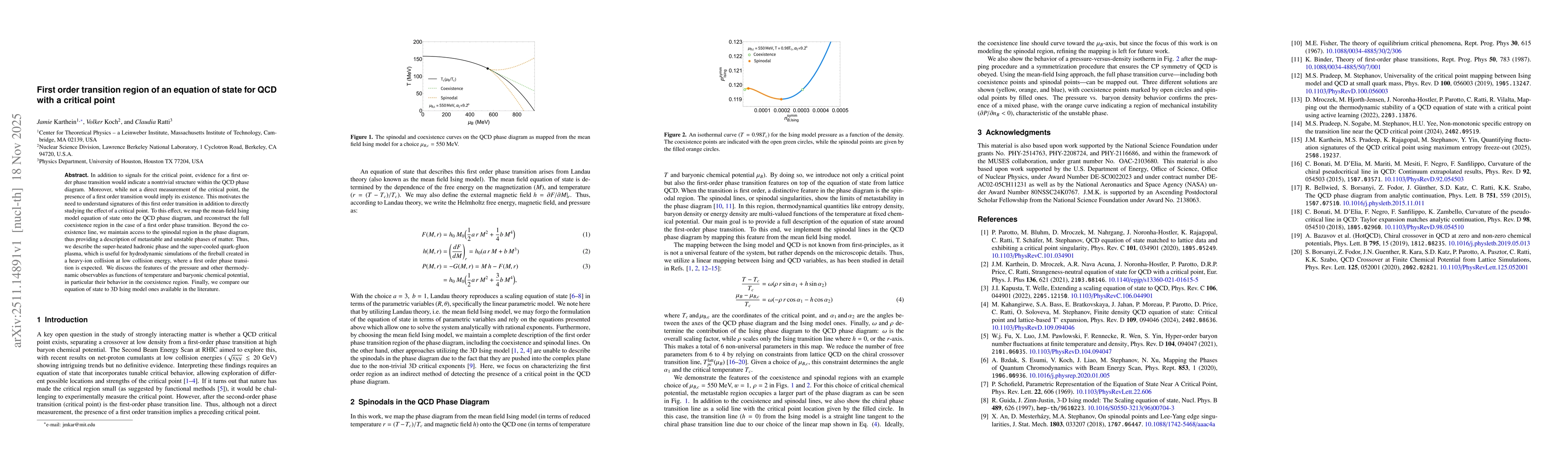 Thumbnail for First order transition region of an equation of state for QCD with a critical point