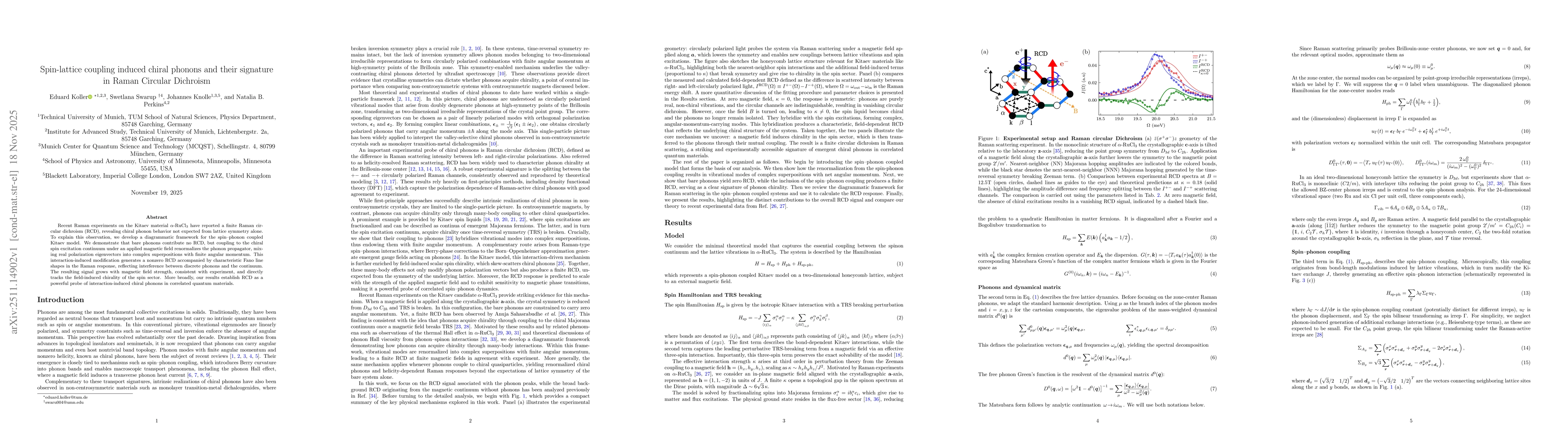 Thumbnail for Spin-lattice coupling induced chiral phonons and their signature in Raman Circular Dichroism