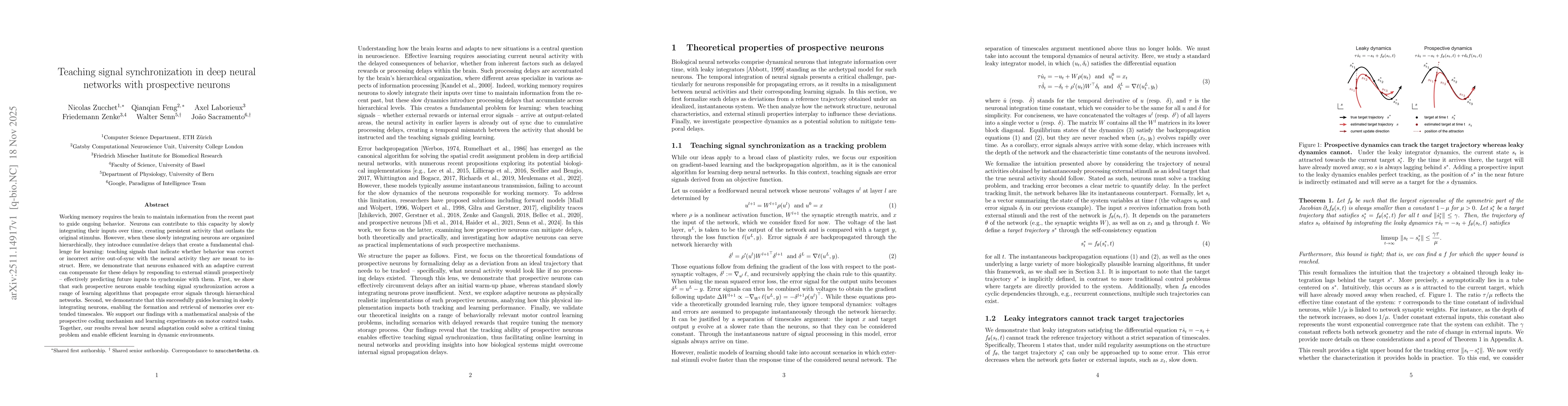 Thumbnail for Teaching signal synchronization in deep neural networks with prospective neurons