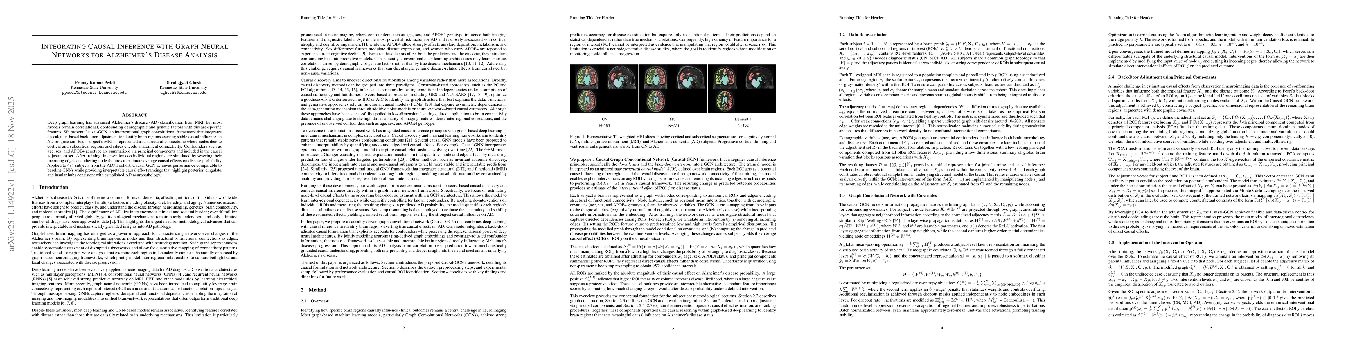 Thumbnail for Integrating Causal Inference with Graph Neural Networks for Alzheimer's Disease Analysis