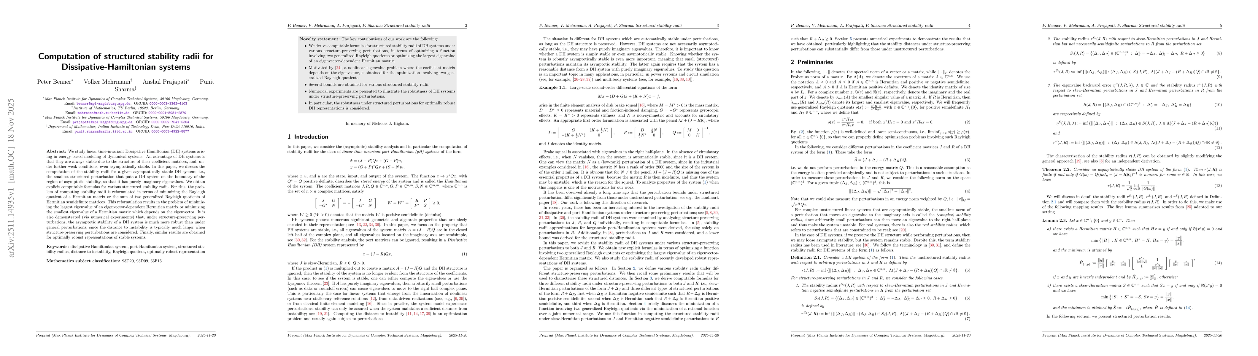 Thumbnail for Computation of structured stability radii for Dissipative-Hamiltonian systems