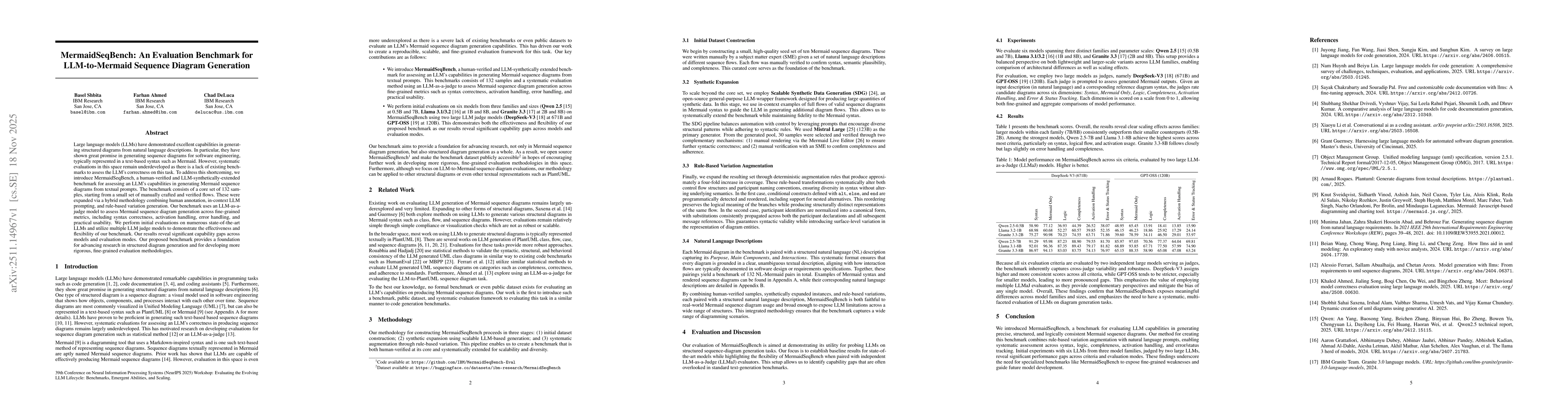 Thumbnail for MermaidSeqBench: An Evaluation Benchmark for LLM-to-Mermaid Sequence Diagram Generation