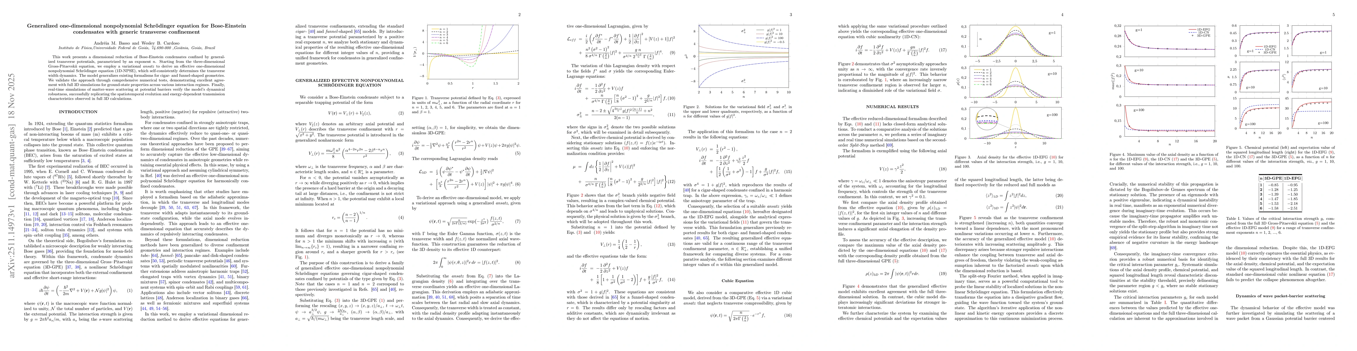 Thumbnail for Generalized one-dimensional nonpolynomial Schrödinger equation for Bose-Einstein condensates with generic transverse confinement