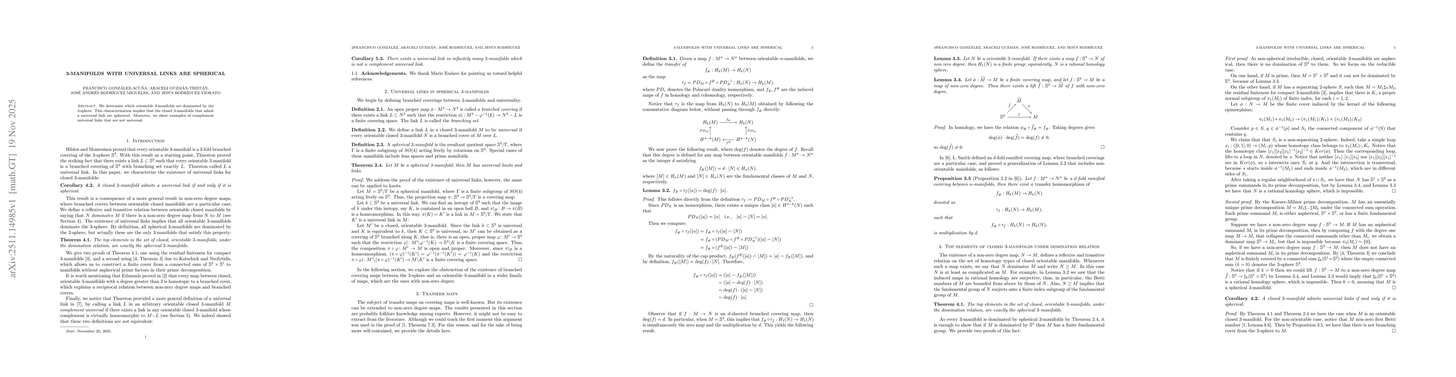 Thumbnail for On the existence of universal links in three-manifolds