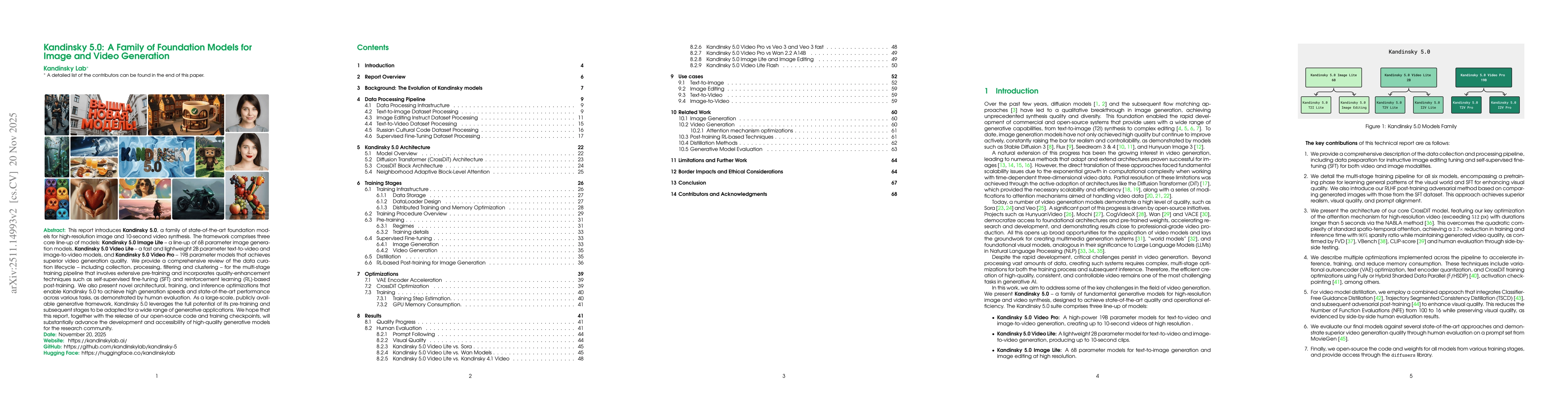 Thumbnail for Kandinsky 5.0: A Family of Foundation Models for Image and Video Generation